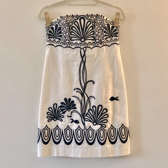 Lilly Pulitzer, Strapless Embroidered Dress